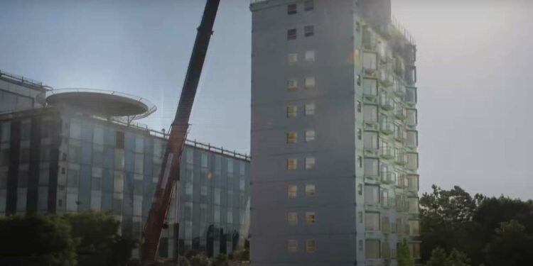 10-Storey building in just over 28 hours