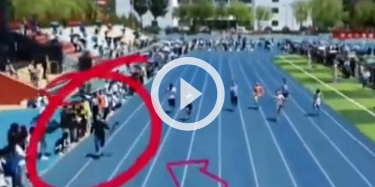 Cameraman outruns athletes – viral video