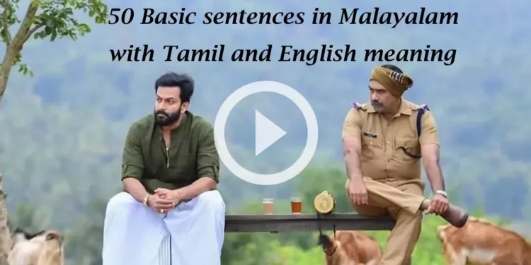 50 Basic sentences in Malayalam with Tamil and English meaning