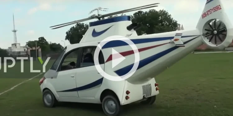 டாடா நானோ காரை ஹெலிகாப்டராக மாற்றி வாடகைக்கு விடும் பீகாரி